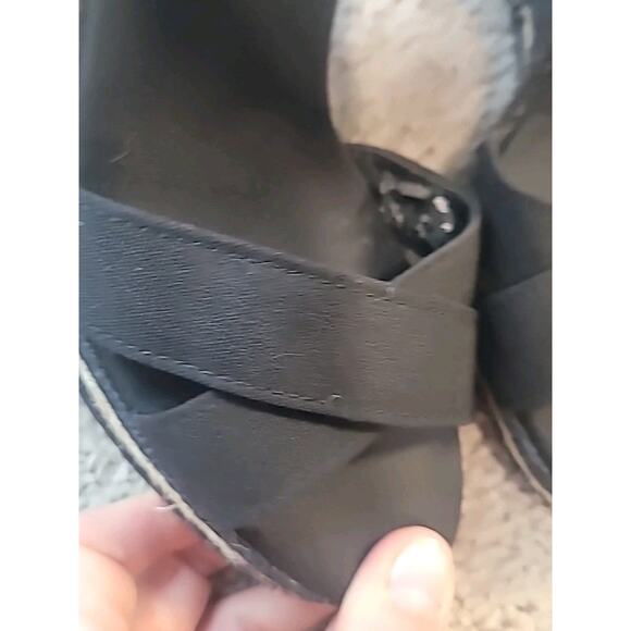 Lauren Ralph Lauren Elena Black Espadrille Wedge Sandal Women’s 8.5 GUC - Picture 10 of 10